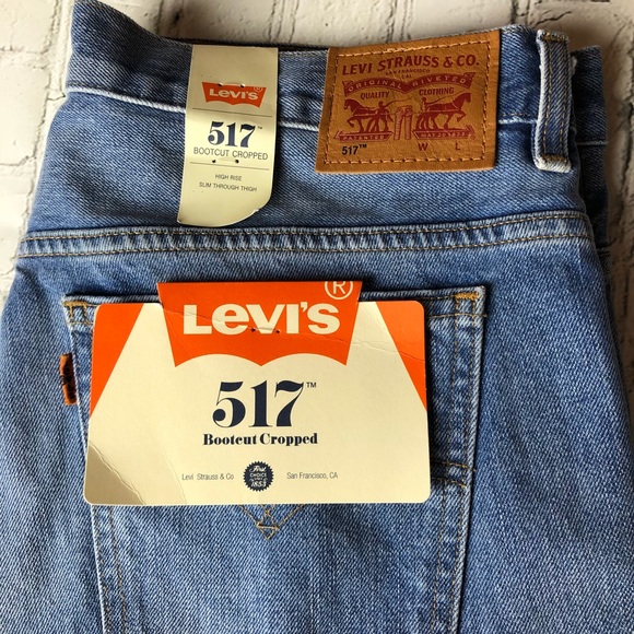 New Levi’s 517 Bootcut Cropped High Rise Jeans - Picture 3 of 7